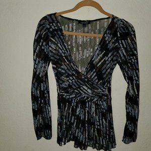 Karen Kane faux wrap long sleeve top